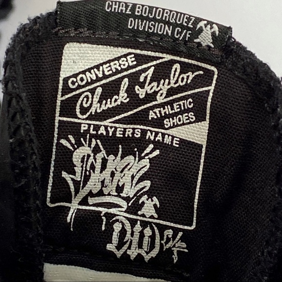 Graffiti artist Chaz Bojorquez Converse Chuck Taylor black high top sneaker shoe - Picture 10 of 13